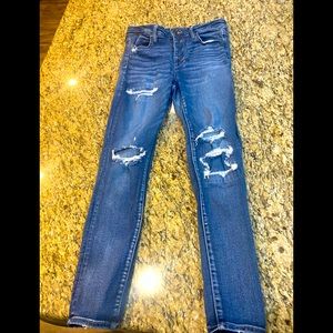 American Eagle High Rise button fly jeggings